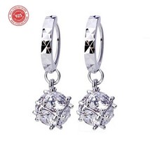 925 Sterling Silver beautiful earring with Cubic Zirconia DLESF34 - £12.84 GBP