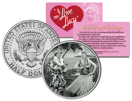 I Love Lucy Hawaiian Vacation * Lucille Ball * Jfk Kennedy Half Dollar Us Coin - £6.77 GBP