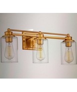 HWH 3 Light Vanity Bathroom Light Fixture, Brushed Gold, 5HLT63B-3W BG. ... - $60.75