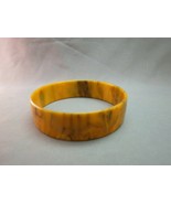 VTG Bakelite Bangle Bracelet Tan Brown Swirls Mid Century 7.5&quot; End of Da... - £25.24 GBP