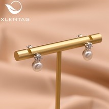 XlentAg Angle Natural White  Stud Earrings Zircon Earring Wedding Gift For Women - £18.46 GBP