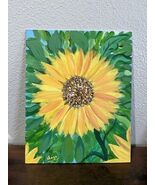 Original Acrylic Landscape “Sunflower” Art On Canvas Panel, 8 By 10 Inches - $51.48