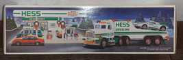 1991 Hess Toy Truck and Racer New In Box Seasons Greetings - $34.64