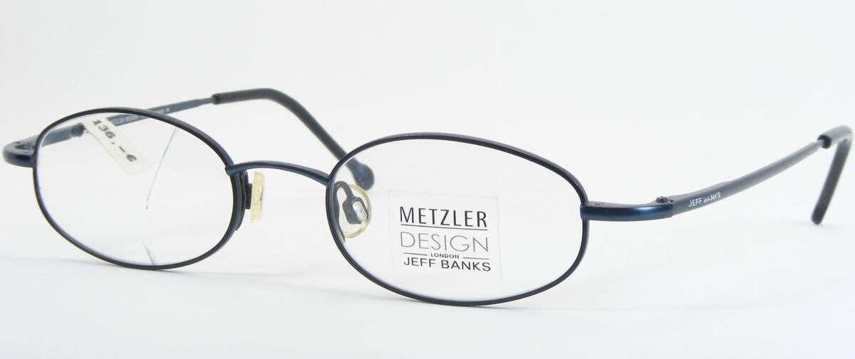 Vintage Jeff Banks Par Metzler B457 356 Noir / Teal Lunettes 46-19-135 (... - $56.41