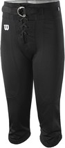 Wilson WTF5717 Youth Football Pants with snaps, Black, Large - £20.35 GBP