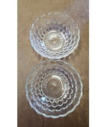 Pair of Anchor Hocking Bubble Dessert Dish Clear. Excellent Used Condition. - $14.70