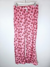 Hello Mello Dreamscape Palm Lounge Pants L XL Pink Drawstring Pockets Wi... - $14.46