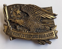 The Right To Keep and Bear Arms Solid Brass Belt Buckle - £15.94 GBP