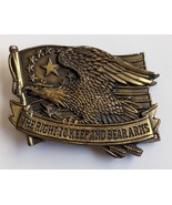 The Right To Keep and Bear Arms Solid Brass Belt Buckle - £15.94 GBP