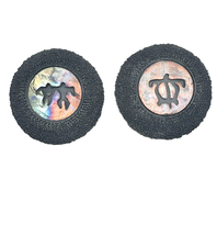 Raku Lava Rock Art Pottery Petroglyph Ben Diller Coaster Trivet Hawaii S... - £21.92 GBP