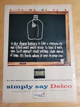 Vintage Ad United Delco Dry Charge Battery &#39;Simply Say Delco&#39; 1960&#39;s - £6.84 GBP
