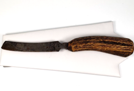 Antique J. Russell &amp; Co. Green River Works Round Wooden Stag Handle Knif... - £197.02 GBP