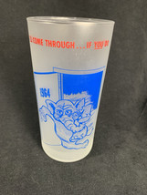 Democratic Elephant 1964 Political H2O Frosted Drinking Glass I&#39;LL come ... - $13.86