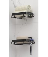 Stainless Steel Black Matte Shower Caddy Shelf Organizer Rack-Set Of 2 - £13.44 GBP