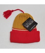 Vintage Head Ski Wear 100% Wool Beanie Winter Hat Gold Red Tassel - New! - $422.44 MXN