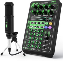 Pyle Pro Live Broadcast Sound Card Kit with Condenser Microphone - Black - $44.99