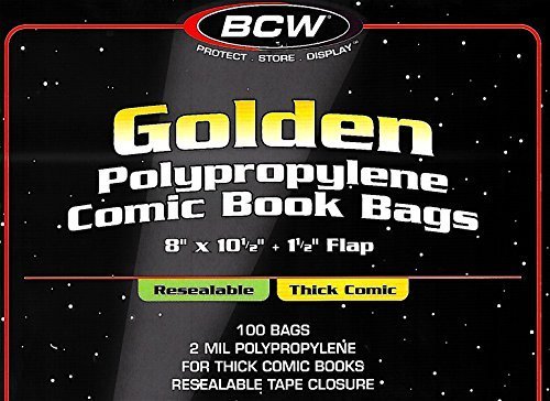 BCW Golden Resealable Thick Bags and Boards - 50 Pack By BCW