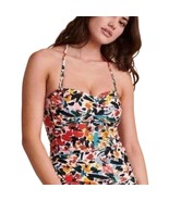 ANNE COLE Tankini Top Twist Front Bikini Removable Halter Swimwear Brigh... - $23.38