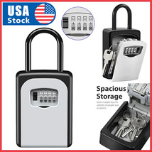 Wall Mounted 4-Digit Combination Key Lock Storage Safe Security Box Outd... - $35.63