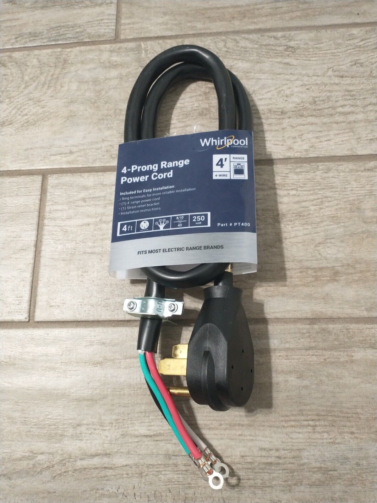 Whirlpool PT400 4-Prong Range Power Cord (4FT) - $14.84
