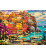 Mediterranean Cinque Terre Amalfi Coast Italy ceramic tile mural backsplash - $59.39+