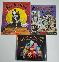 Lot of 3 HALLOWEEN Books: 10 Trick or Treaters, Spooky Hour, Monsters Built - £7.18 GBP