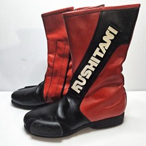 Leather Kushitani Motorcycle Racing Boots made in Italy size US men&#39;s 8 - $95.79
