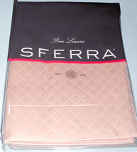 Sferra Bari Standard Sham Petal Pink Egyptian Cotton Diamond Pique New - £39.48 GBP