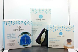 Caring Mill Hot Cold Therapy 3 Piece Bundle, Pad, Air Activated Heat, Gel Bead - £17.80 GBP