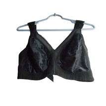 Plaxtex 18 hour Black Majestic Wireless Shoulder Comfort Bra Floral 42C - $15.60