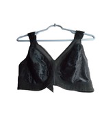 Plaxtex 18 hour Black Majestic Wireless Shoulder Comfort Bra Floral 42C - $287.48 MXN