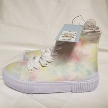 Tie Dye Pastel Girls High Top Lace and Zip Up Sneaker Size 13 NWT - $21.29