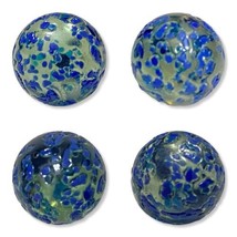 Vintage Confetti Speckled Blue Tinted Glass Marble - $5.95