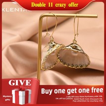 XlentAg Natural Shell s Drop Earrings For Women Accessories Gold Wedding Bohemia - £18.42 GBP