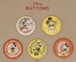 Disney Buttons by Junk Food 5 Metal Buttons Mickey Mouse 90th Anniversary - £12.06 GBP