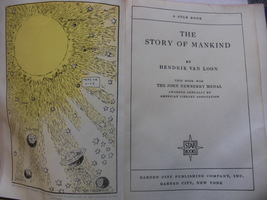 The Story of Mankind: written by Hendrik Van Loon, C. 1926, published by Garden  - £58.85 GBP