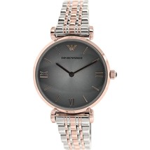 Emporio Armani Women&#39;s Retro AR1725 Grey Stainless-Steel Analog Quartz Watch - £173.47 GBP