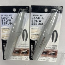 (2) Covergirl 100 Transparent Lash Blast Lash &amp; Brow Serum Combineship - £6.74 GBP