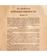1931 Sparton Radio Superheterodyne Model 15 Info Advertisement Catalog P... - $19.99