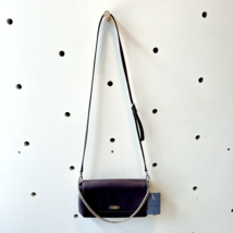 Kate Spade Dark Plum Purple Saffiano Leather Chain Strap Crossbody Purse... - £44.07 GBP
