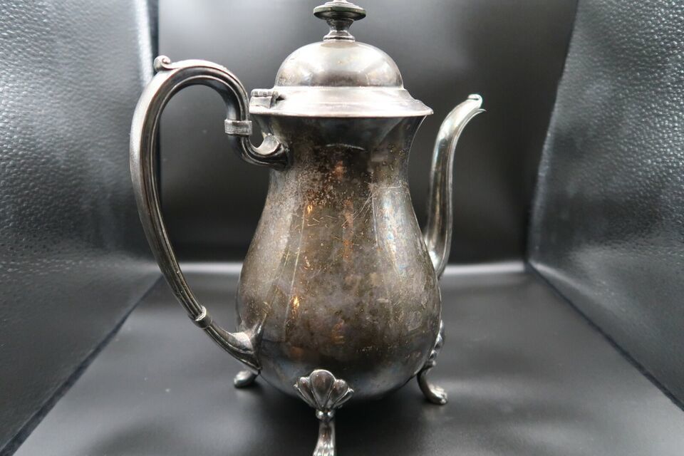 Crescent Silver Plated Teapot / Coffee Pot antique / vintage Item image 2