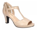 Easy Street Women T Strap Dress Sandals Flash Size US 7.5M Nude Pearlized - $31.68