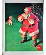 SANTA CLAUS - CHRISTMAS - COCA-COLA - Dog - Holidays - 1961 Vintage Prin... - €13,32 EUR
