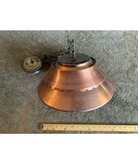 Lg. Vintage Copper Lamp Hanging Light on Chain - £83.49 GBP