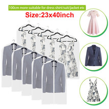 40 Dust Proof Clothes Garment Suit Dress Jacket Storage Bag Cover Travel Clear - £37.20 GBP