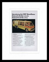 ORIGINAL Vintage 1973 GMC Motorhome 11x14 Framed Advertisement - £31.06 GBP