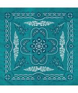 Carolina Creative Bandanna (Mirage Blue) Floral Paisley 27" x 27" - $10.11