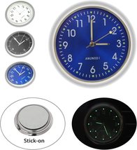 Eeekit Car Clock, Luminous Quartz Analog Watch Universal Pocket Mini Stick-On Cl - £11.14 GBP