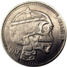 BU(01)Hobo Nickel 1937-D 3-Legged Buffalo Nickel Rare Creative Funny Copy Coin - £8.11 GBP