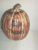 Gifts of Faith Porcelain GIVE THANKS Pumpkin Figurine New No Box - $16.82